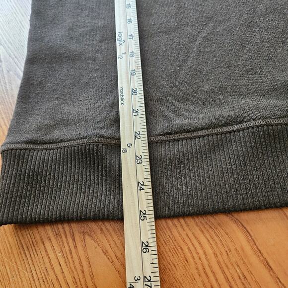 GH Bass & Co Mens Brown Henley Hooded Sweater Elbow Patches Y2K Size S - Picture 11 of 13